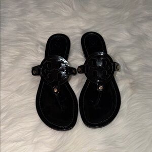 Tory Burch Patent Miller Sandals size 8.5 like new condition